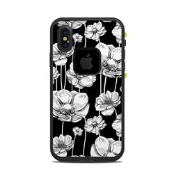 LFAX-STRIPEDBLOOMS Lifeproof iPhone X Fre Case Skin - Striped Blooms -  DecalGirl