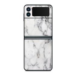 SGZFL3-WHT-MARBLE Samsung Galaxy Z Flip 3 Skin - White Marble -  DecalGirl