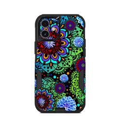 OC12M-FUNKYFLORA OtterBox Commuter iPhone 12 Mini Case Skin - Funky Floratopia -  DecalGirl