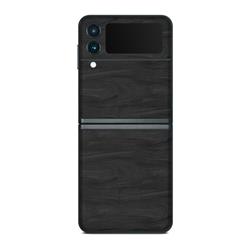 SGZFL3-BLACKWOOD Samsung Galaxy Z Flip 3 Skin - Black Woodgrain -  DecalGirl