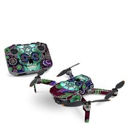 DJIMM2-SUGSKLSOMB DJI Mini 2 Skin - Sugar Skull Sombrero -  DecalGirl