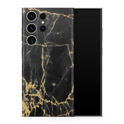 SGS23-BLACKGOLD Samsung Galaxy S23 Skin - Black Gold Marble -  DecalGirl