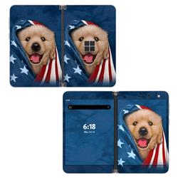 MDUO-PATRETRIEV Microsoft Surface Duo Skin - Patriotic Retriever -  DecalGirl