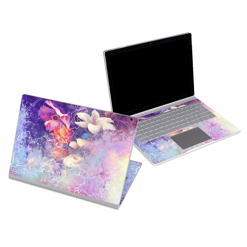 MSSB-SKFLILY Microsoft Surface Book Skin - Sketch Flowers Lily -  Decal Girl