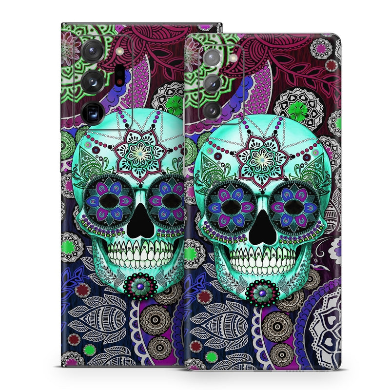 SGN20-SUGSKLSOMB Samsung Galaxy Note 20 Skin - Sugar Skull Sombrero -  Decal Girl