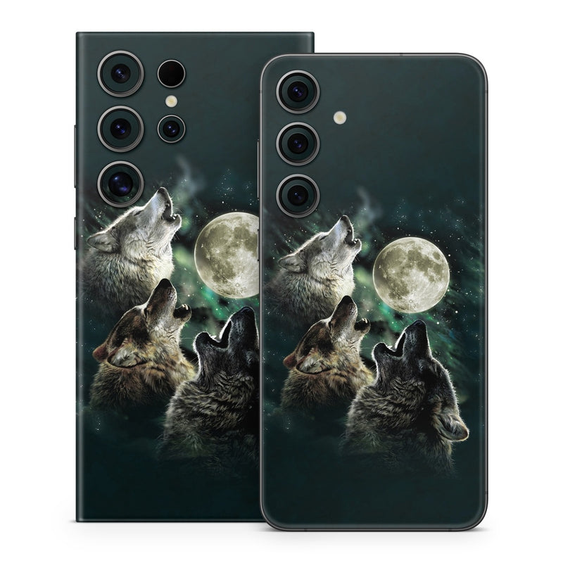 SGS24-TWOLVES Samsung Galaxy S24 Skin - Three Wolf Moon -  Decal Girl