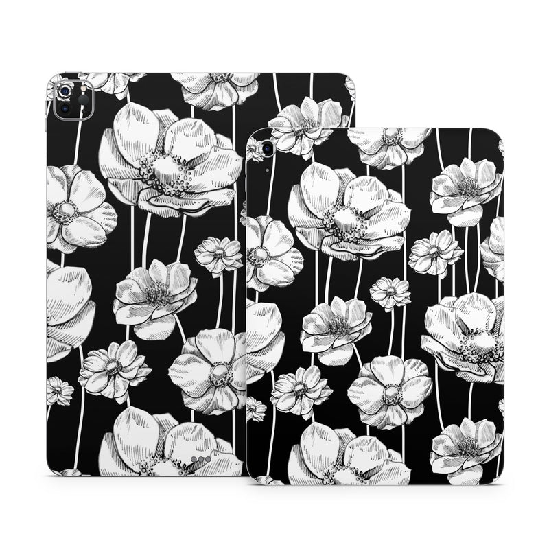 IPD-STRIPEDBLOOMS Apple iPad Skin - Striped Blooms -  Decal Girl