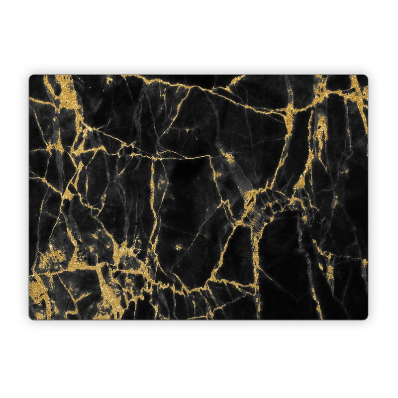 MSSL-BLACKGOLD Microsoft Surface Laptop Skin - Black Gold Marble -  Decal Girl