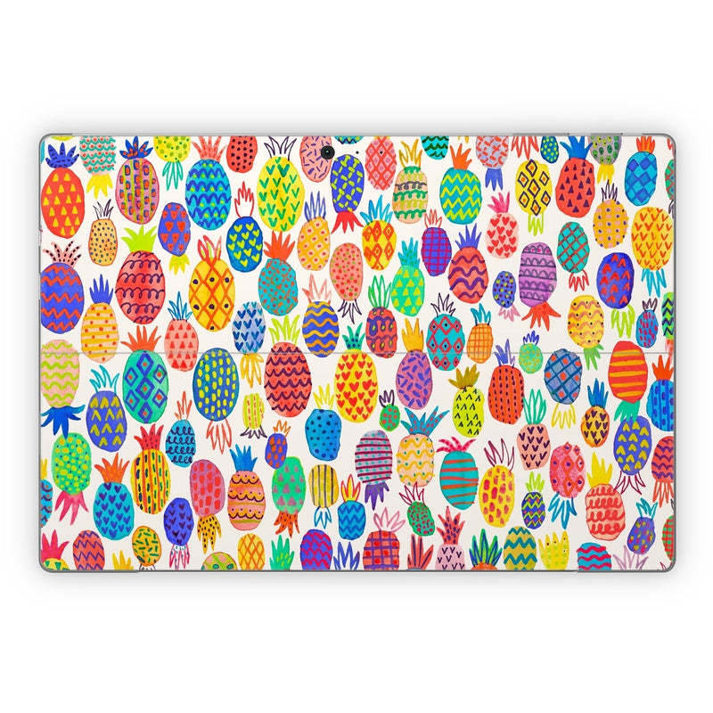 MSSP-COLORFULPINE Microsoft Surface Pro Skin - Colorful Pineapples -  Decal Girl