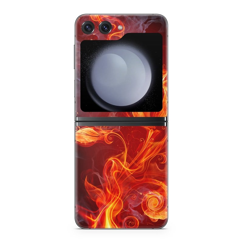 SGZFLP5-FLWRFIRE Samsung Galaxy Z Flip5 Skin - Flower of Fire -  Decal Girl