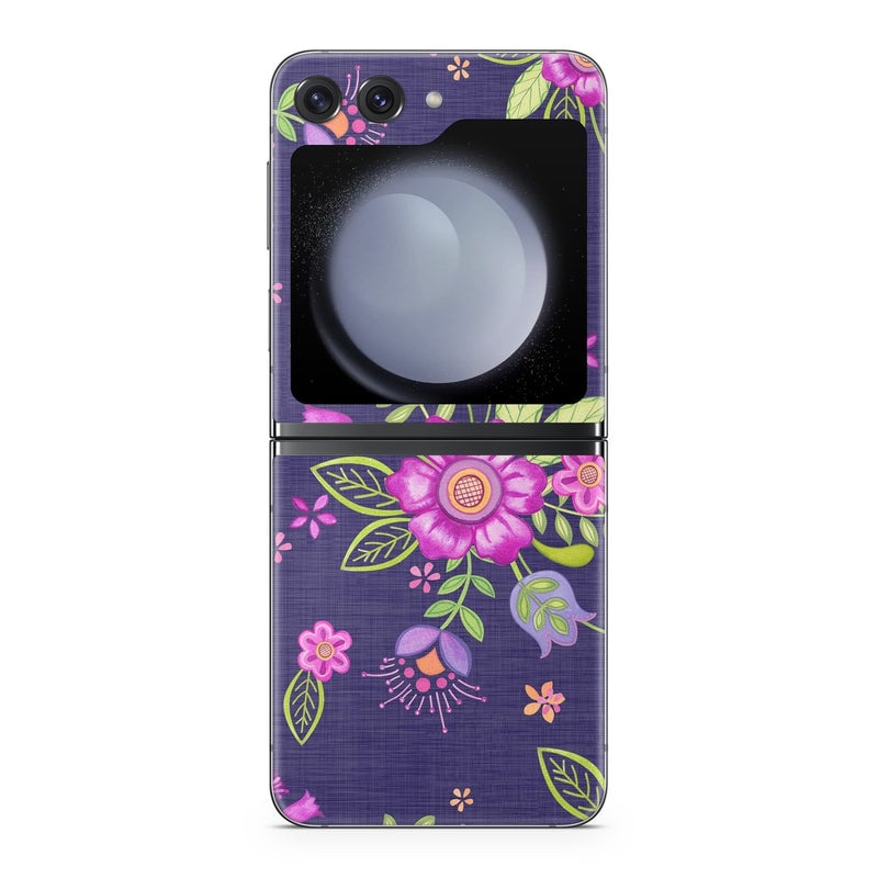 SGZFLP5-FOLKFLORAL Samsung Galaxy Z Flip5 Skin - Folk Floral -  Decal Girl