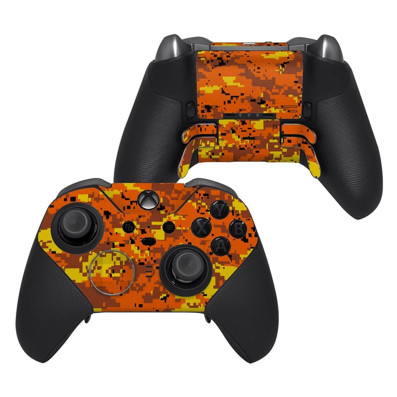 XBOEC2-DIGIOCAMO Microsoft Xbox One Elite Controller 2 Skin - Digital Orange Camo -  Decal Girl