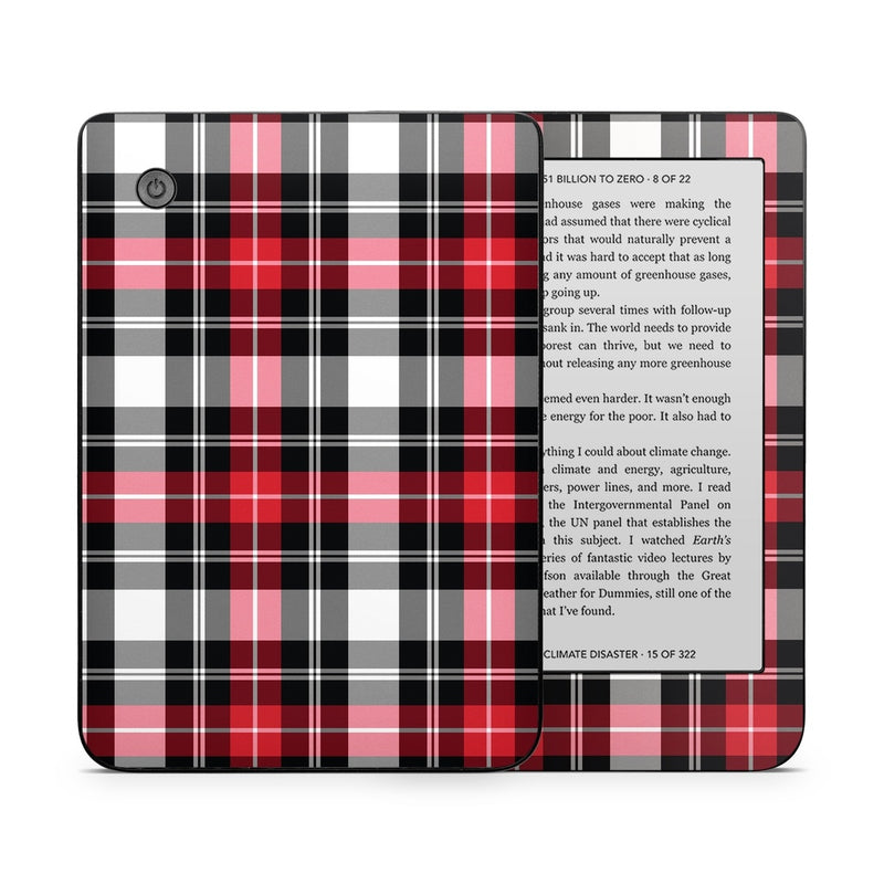 KC2E-PLAID-RED Kobo Clara 2E Skin - Red Plaid -  Decal Girl