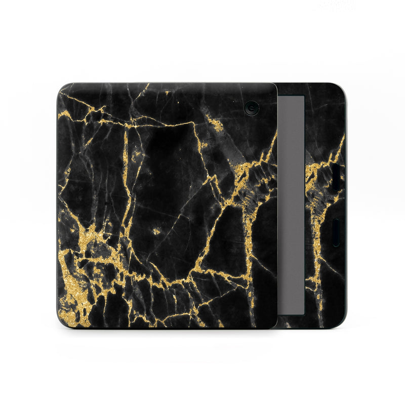 KLC-BLACKGOLD Kobo Libra Colour Skin - Black Gold Marble -  Decal Girl