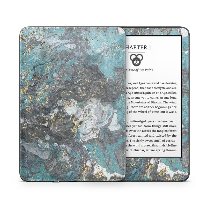 AKIN-GGLACIERMARB Kindle Skin - Gilded Glacier Marble -  Decal Girl