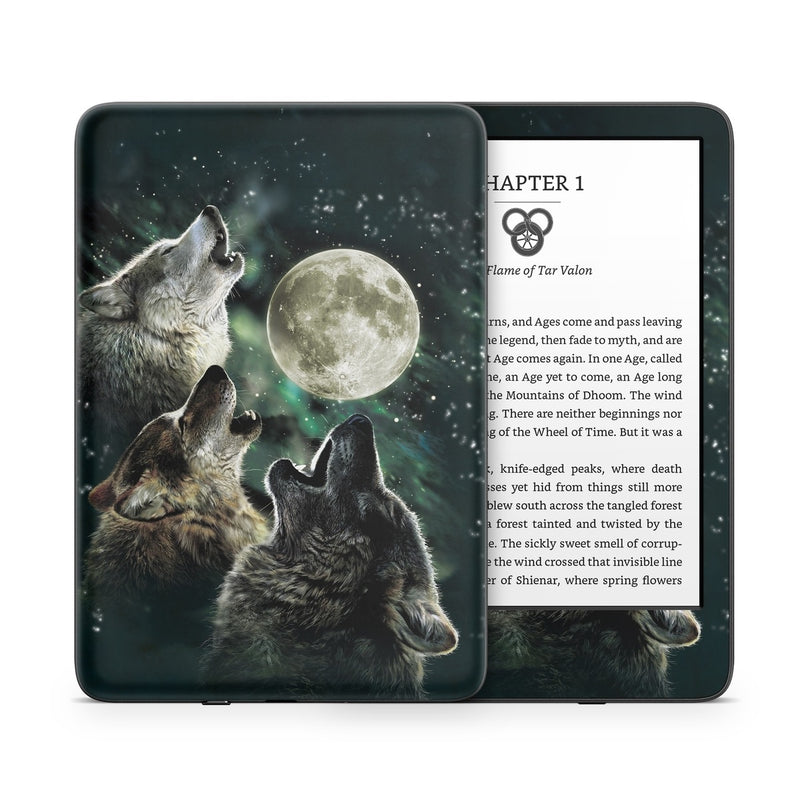 AKIN-TWOLVES Kindle Skin - Three Wolf Moon -  Decal Girl