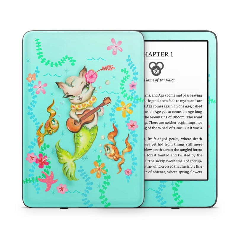 AKIN-MERKITUKEL Kindle Skin - Merkitten with Ukelele -  Decal Girl