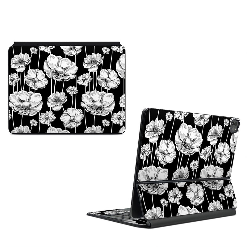 AMKB-STRIPEDBLOOMS Apple Magic Keyboard for iPad Skin - Striped Blooms -  Decal Girl