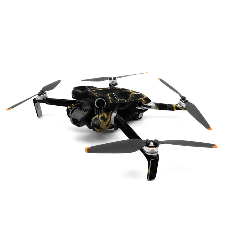 DJIMINI4-BLACKGOLD DJI Mini 4 Pro Skin - Black Gold Marble -  Decal Girl