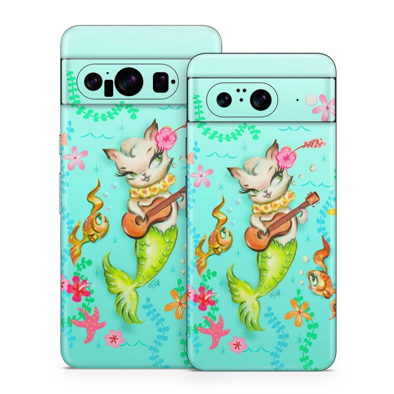 GPX8-MERKITUKEL Google Pixel 8 Skin - Merkitten with Ukelele -  Decal Girl