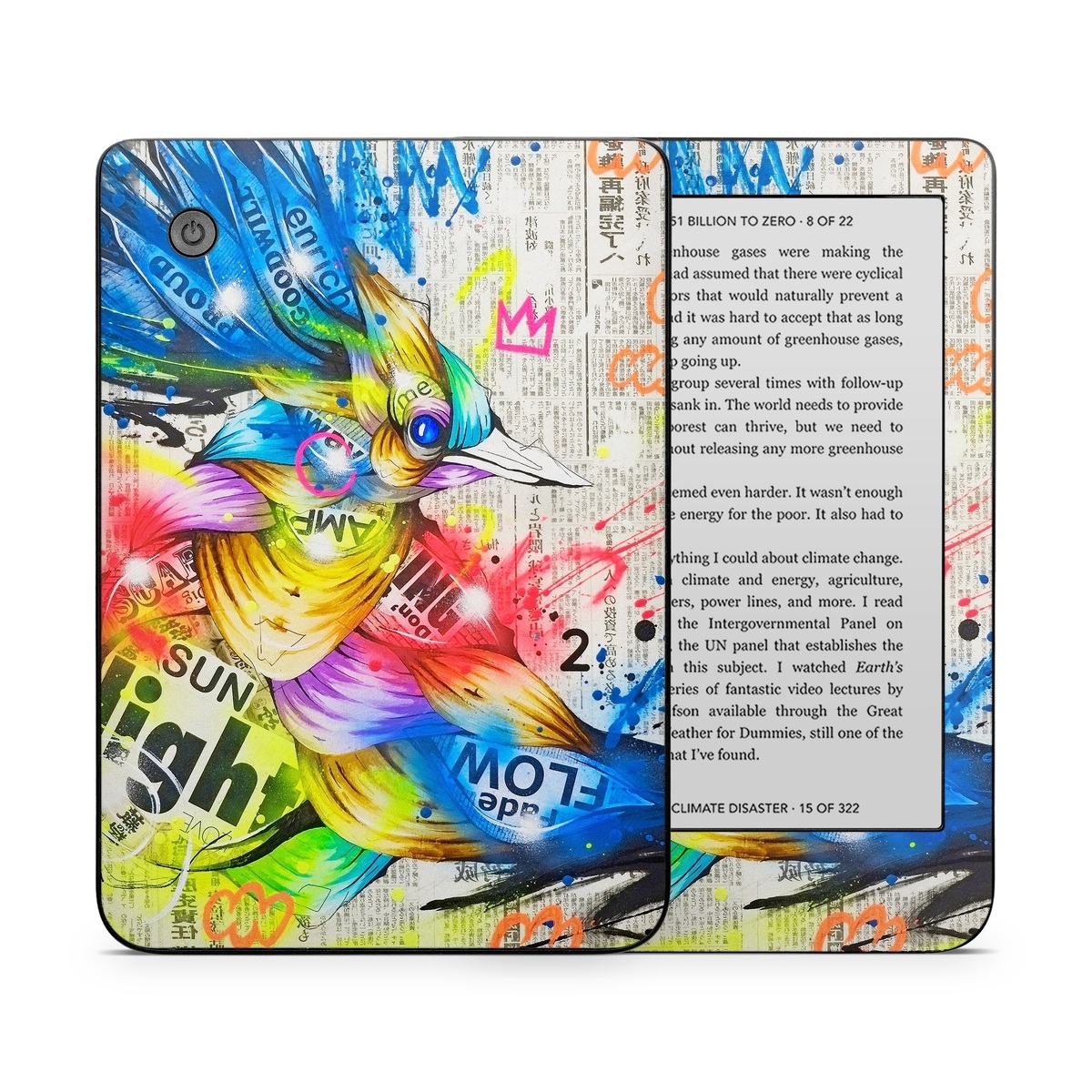 KC2E-AOITORI Kobo Clara 2E Skin - Aoi Tori -  Decal Girl