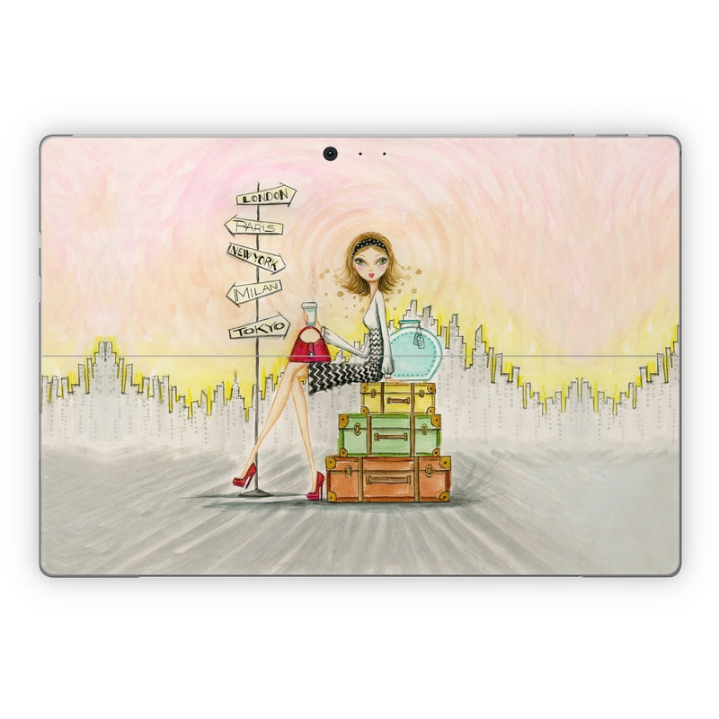 MSSP-JETSET Microsoft Surface Pro Skin - The Jet Setter -  Decal Girl