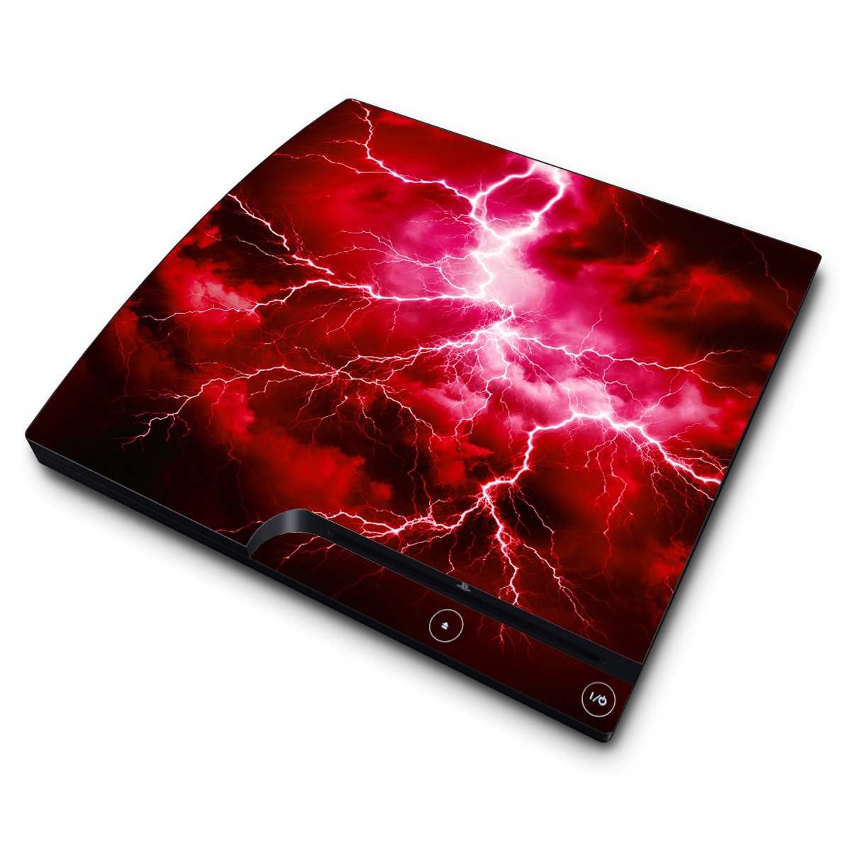 PS3S-APOCR-RED PS3 Slim Skin - Apocalypse Red -  Decal Girl