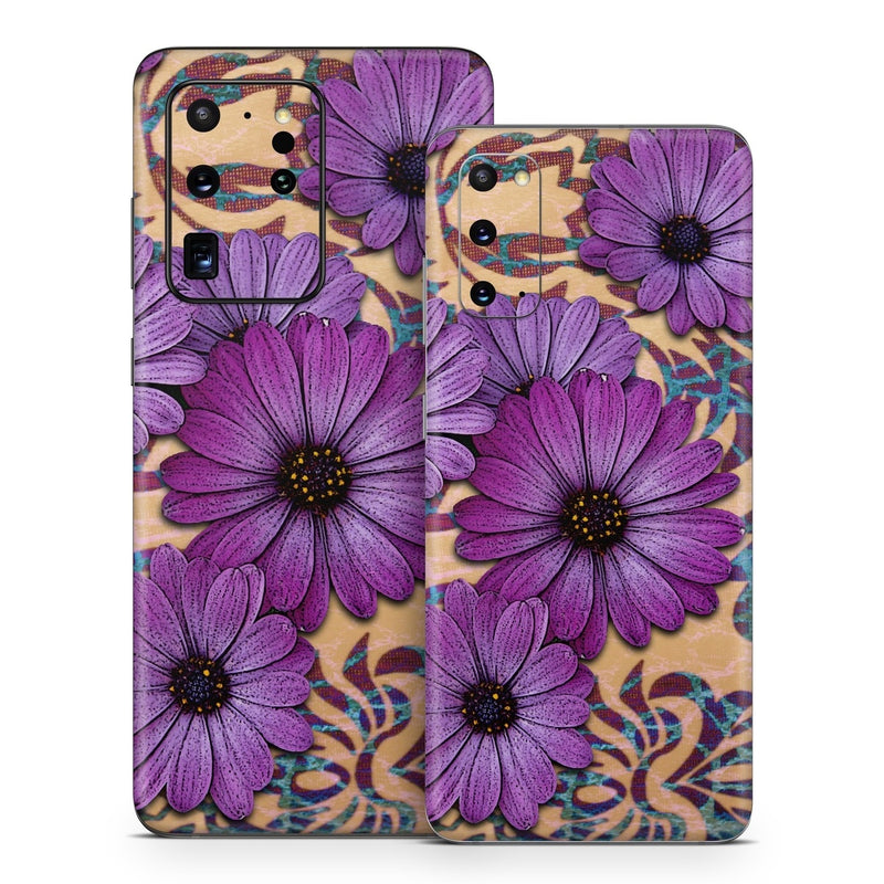 SGS20-DAISDAM Samsung Galaxy S20 Skin - Daisy Damask -  Decal Girl