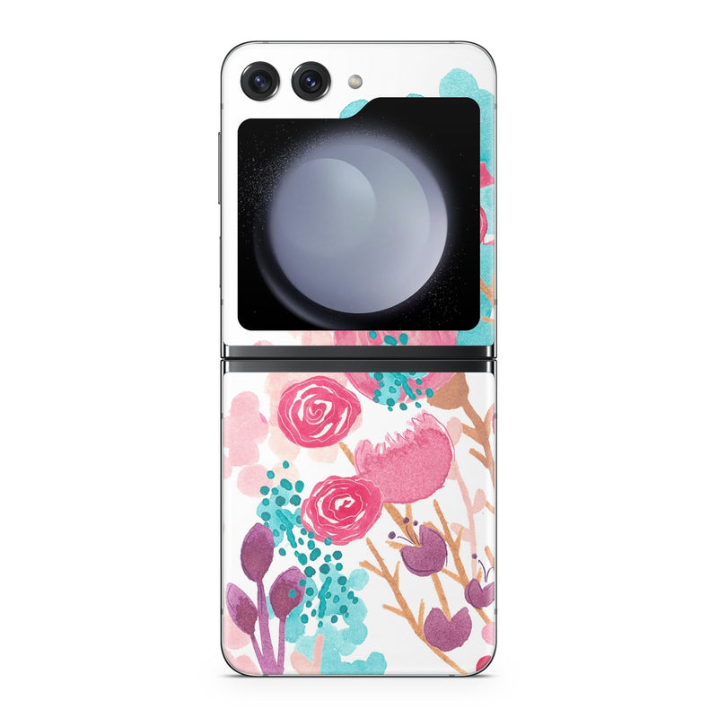 SGZFLP5-BLUSHBLS Samsung Galaxy Z Flip5 Skin - Blush Blossoms -  Decal Girl