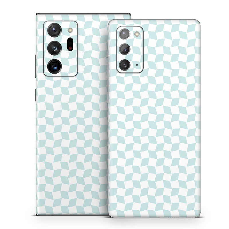 SGN20-CHECKERLB Samsung Galaxy Note 20 Skin - Checker Light Blue -  Decal Girl