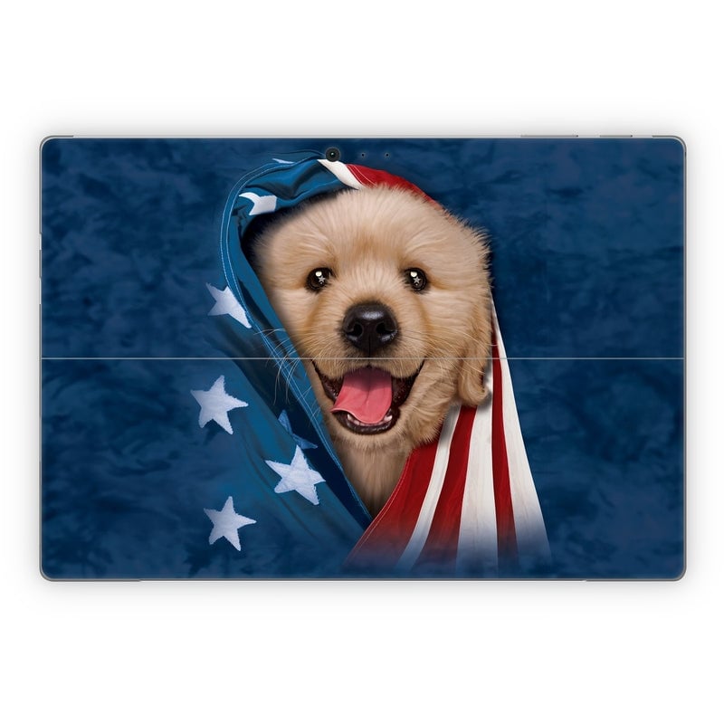 MSSP-PATRETRIEV Microsoft Surface Pro Skin - Patriotic Retriever -  Decal Girl