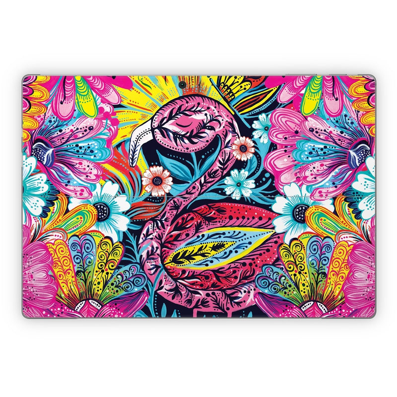 MSSP-FLASHYFLAMINGO Microsoft Surface Pro Skin - Flashy Flamingo -  Decal Girl