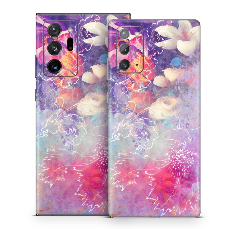 SGN20-SKFLILY Samsung Galaxy Note 20 Skin - Sketch Flowers Lily -  Decal Girl