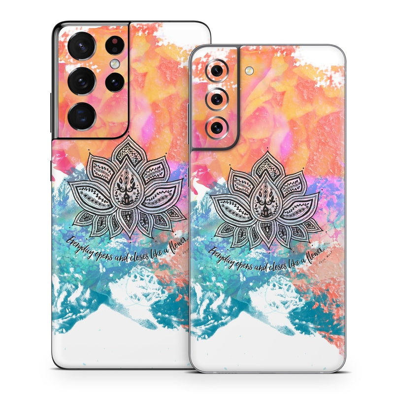 SGS21-HAPPYLOTUS Samsung Galaxy S21 Skin - Happy Lotus -  Decal Girl