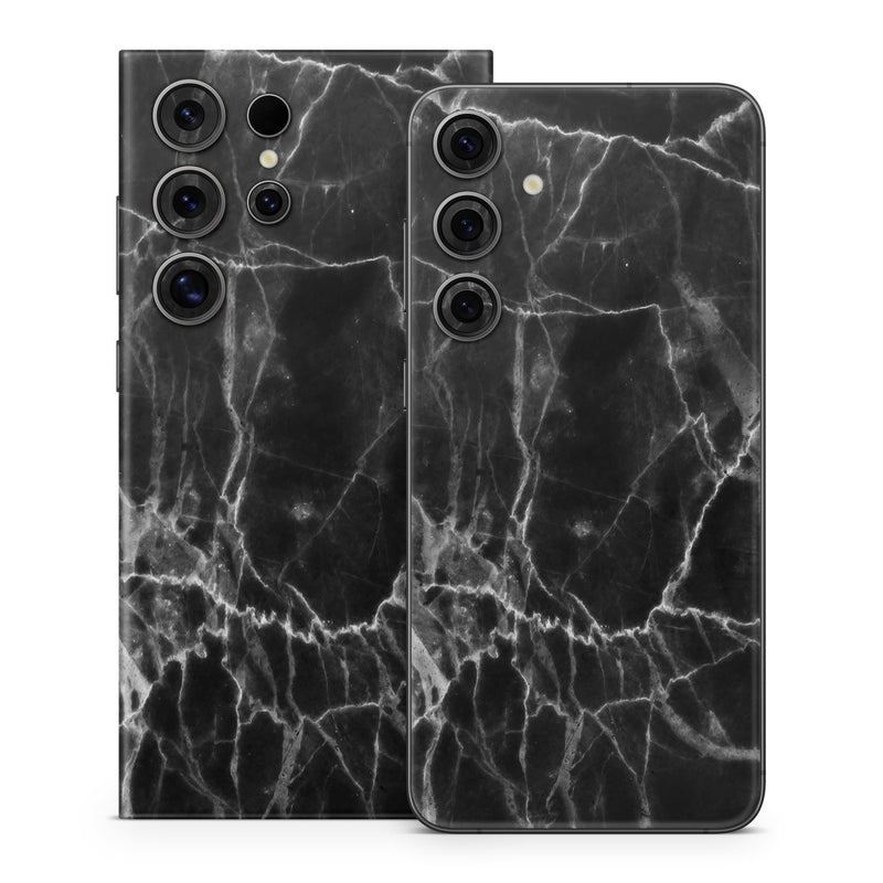 SGS24-BLACK-MARBLE Samsung Galaxy S24 Skin - Black Marble -  Decal Girl