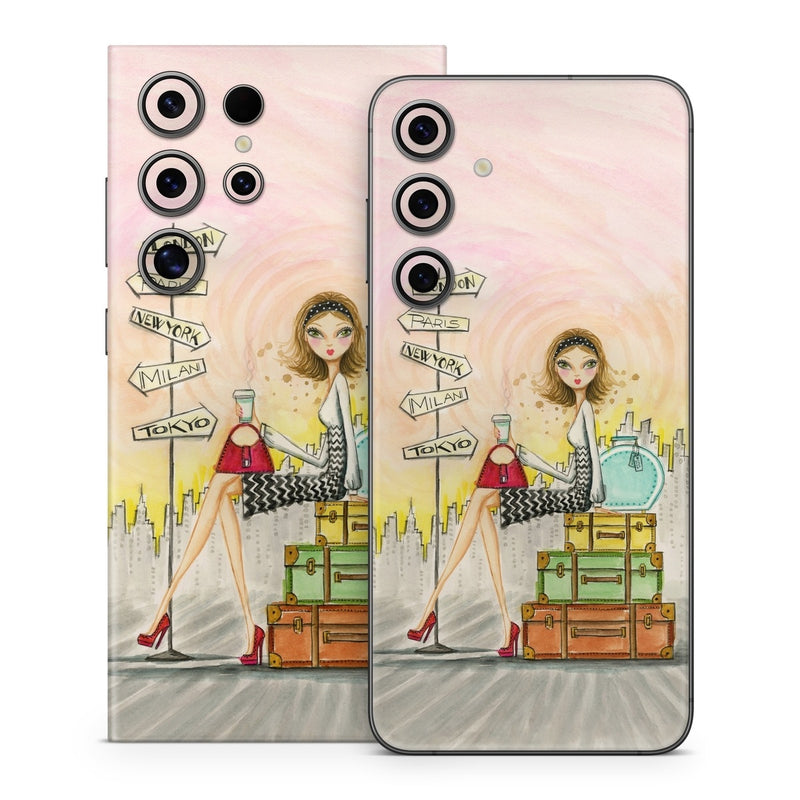 SGS24-JETSET Samsung Galaxy S24 Skin - The Jet Setter -  Decal Girl