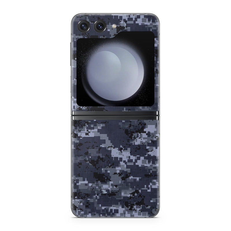 SGZFLP5-DIGINCAMO Samsung Galaxy Z Flip5 Skin - Digital Navy Camo -  Decal Girl