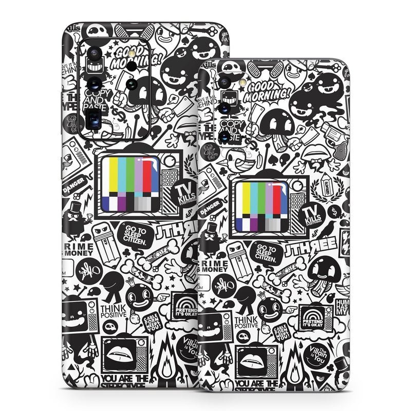 SGS20-TVKILLS Samsung Galaxy S20 Skin - TV Kills Everything -  Decal Girl