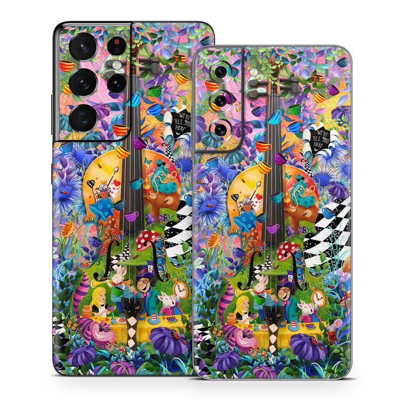 SGS21-AWTEA Samsung Galaxy S21 Skin - Alices Wonderland Tea Party -  Decal Girl