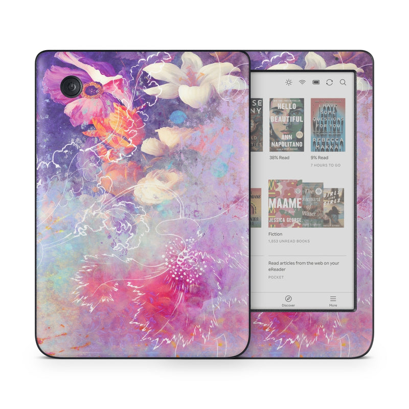 KCC-SKFLILY Kobo Clara Colour Skin - Sketch Flowers Lily -  Decal Girl