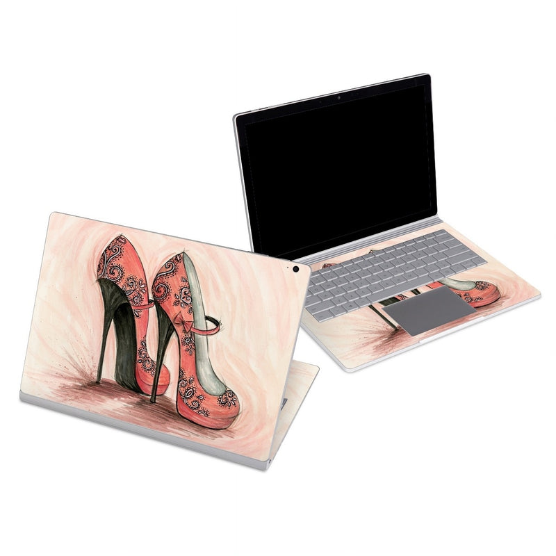 MSSB-CSHOES Microsoft Surface Book Skin - Coral Shoes -  Decal Girl