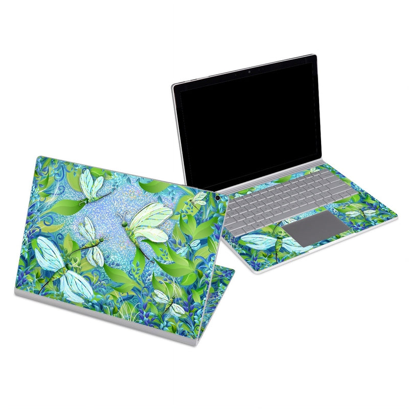 MSSB-DFLYFAN Microsoft Surface Book Skin - Dragonfly Fantasy -  Decal Girl