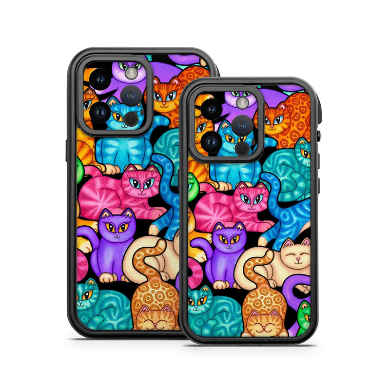 OFAIP14-CLRKIT Otterbox Fre iPhone 14 Case Skin - Colorful Kittens -  Decal Girl