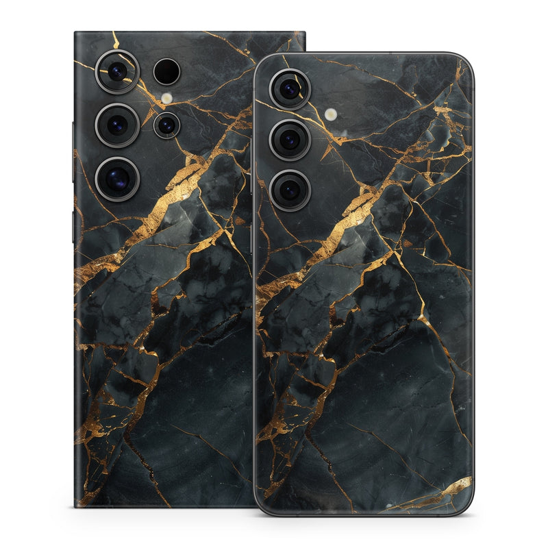 SGS24-REPAIRED Samsung Galaxy S24 Skin - Repaired Black Marble -  Decal Girl