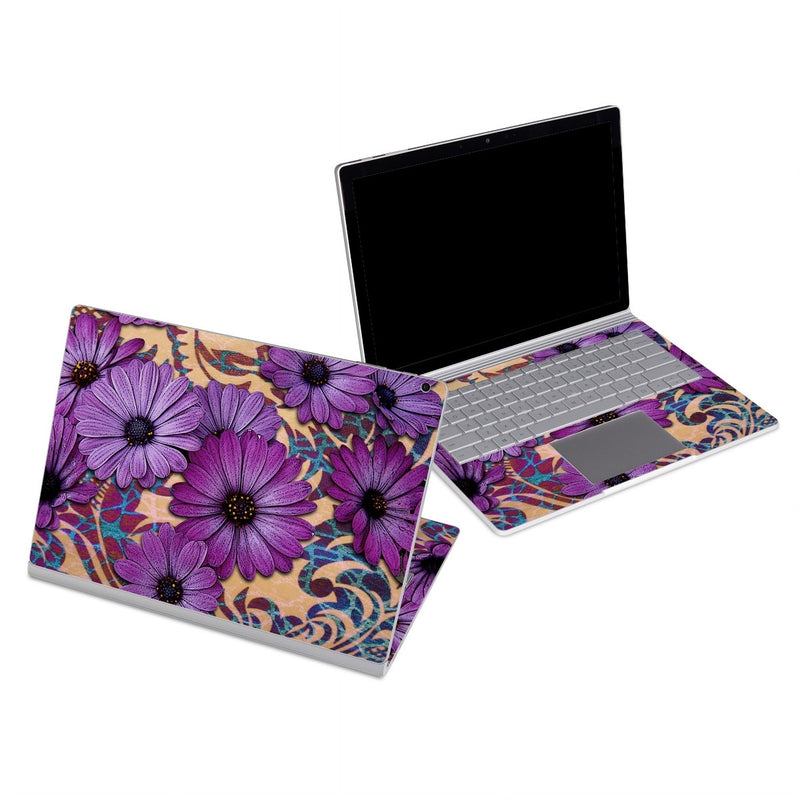 MSSB-DAISDAM Microsoft Surface Book Skin - Daisy Damask -  Decal Girl