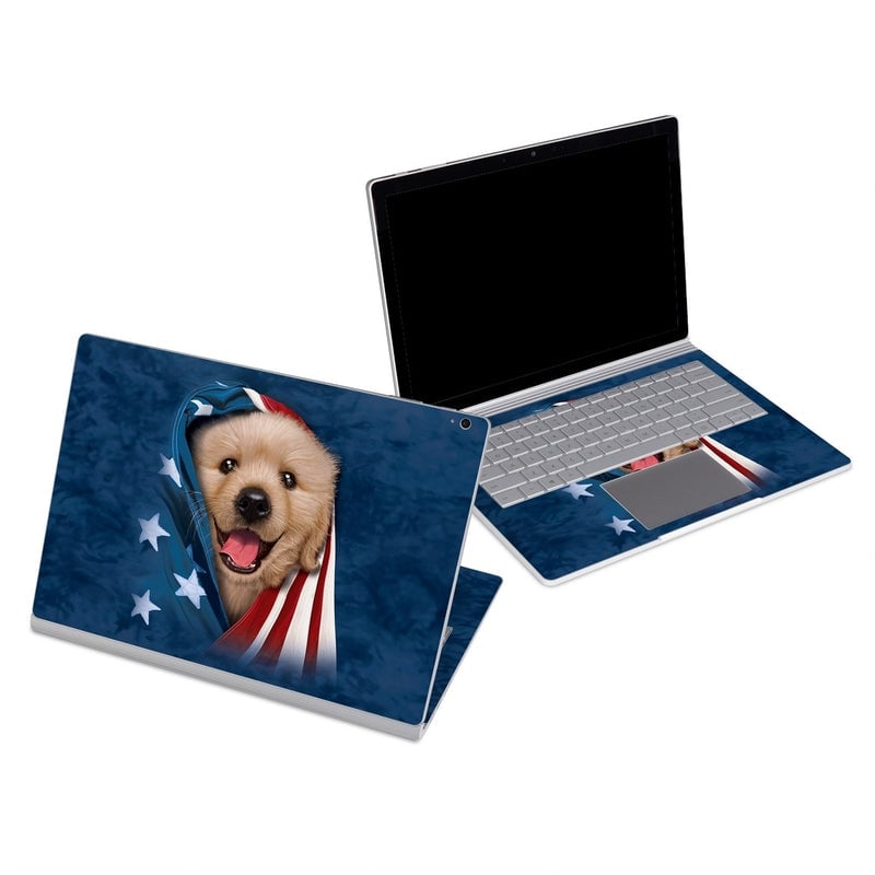 MSSB-PATRETRIEV Microsoft Surface Book Skin - Patriotic Retriever -  Decal Girl