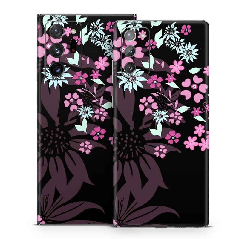 SGN20-DKFLOWERS Samsung Galaxy Note 20 Skin - Dark Flowers -  Decal Girl