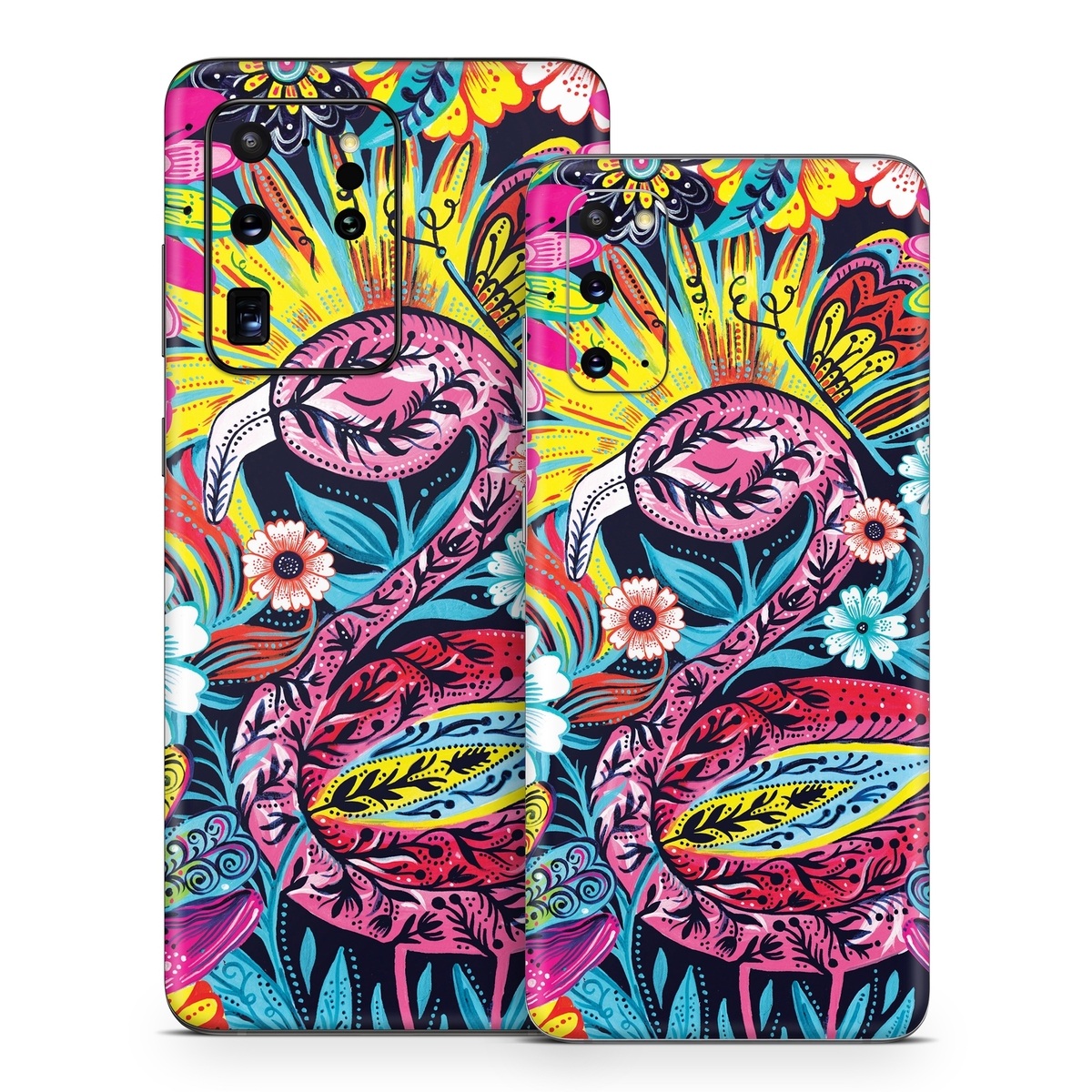 SGS20-FLASHYFLAMINGO Samsung Galaxy S20 Skin - Flashy Flamingo -  Decal Girl