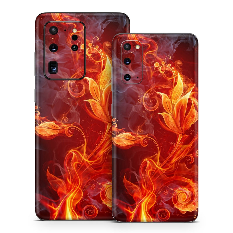 SGS20-FLWRFIRE Samsung Galaxy S20 Skin - Flower of Fire -  Decal Girl