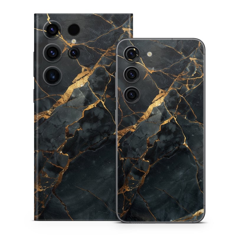 SGS23-REPAIRED Samsung Galaxy S23 Skin - Repaired Black Marble -  Decal Girl